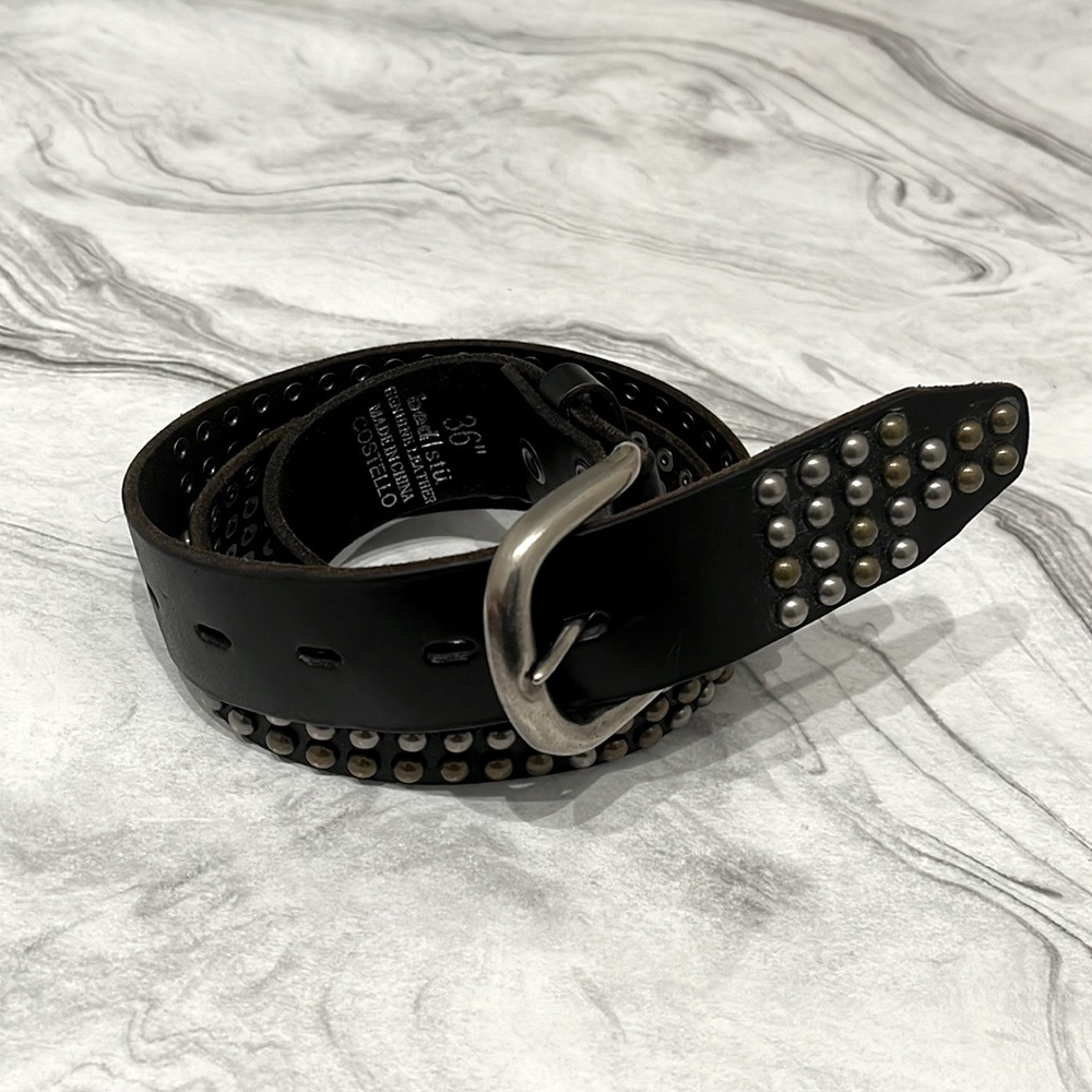 Bedstu vintage leather belt studded studs
